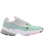 Кроссовки Adidas Falcon бежевые с зеленым