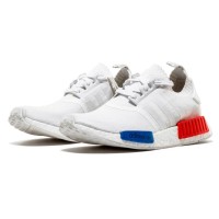 Кроссовки Adidas NMD белые с красным