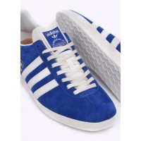Кроссовки Adidas Gazelle с лого голубые