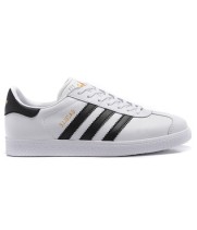 Кроссовки Adidas Gazelle кожаные белые с черным