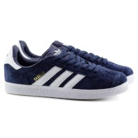 Кроссовки мужские Adidas Gazelle синие с белым