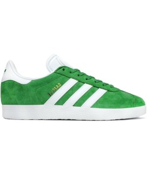 Кроссовки Adidas Gazelle зеленые с белым