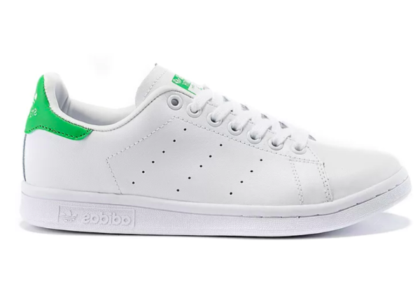 Кроссовки Adidas advantage base белые с зеленым