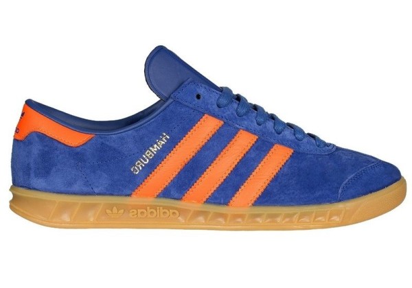 Кроссовки Adidas Hamburg синие с оранжевым
