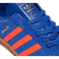 Кроссовки Adidas Hamburg синие с оранжевым