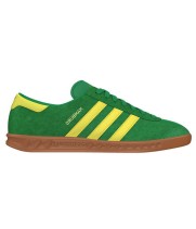 Кроссовки Adidas Hamburg зеленые с желтым
