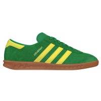 Кроссовки Adidas Hamburg зеленые с желтым
