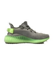 Кроссовки Adidas Yeezy Boost 350 серые с зеленой подошвой