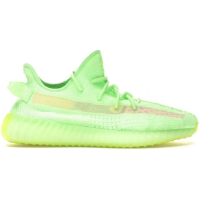 Кроссовки женские Adidas Yeezy Boost 350 V2 Glow In Dark ярко-зеленые