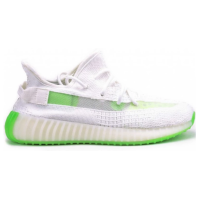 Кроссовки Adidas Yeezy Boost 350 V2 белые с зеленым