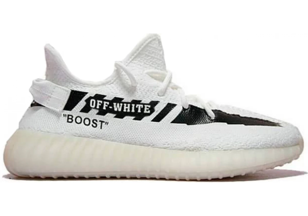 Кроссовки Adidas Yeezy Boost 350 V2 x Off White черно-белые