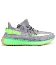 Кроссовки женские Adidas Yeezy Boost 350 V2 Grey Green серые с зеленым
