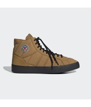 Зимние кроссовки Adidas Basket Profi высокие коричневые