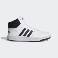 Зимние кроссовки Adidas Hoops 2.0 высокие белые