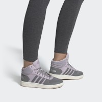 Зимние кроссовки Adidas Hoops 2.0 высокие серые