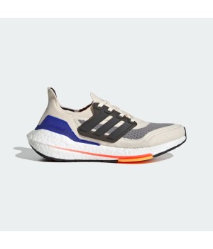 Кроссовки Adidas Ultra Boost бело-серые с синим