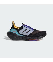 Кроссовки Adidas Ultra Boost черные с желтым и синим мужские