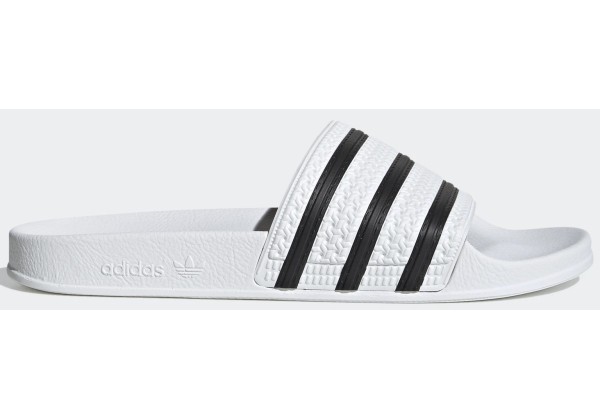 Adidas шлепанцы Adilette белые с черным
