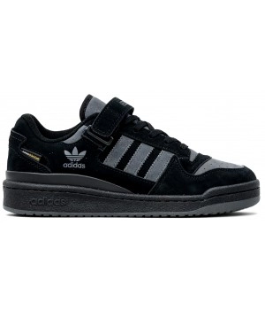 Кроссовки Adidas Forum Low Winter Suede Black Grey