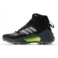 Кроссовки Adidas Terrex Swift R3 Mid Gore-Tex Grey Black Neon Winter Termo