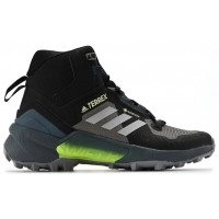 Кроссовки Adidas Terrex Swift R3 Mid Gore-Tex Grey Black Neon Winter Termo