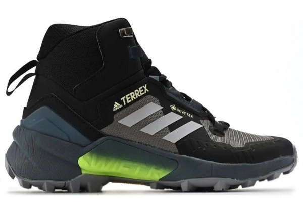 Кроссовки Adidas Terrex Swift R3 Mid Gore-Tex Grey Black Neon Winter Termo