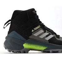Кроссовки Adidas Terrex Swift R3 Mid Gore-Tex Grey Black Neon Winter Termo
