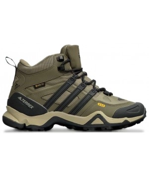 Кроссовки Adidas Terrex Winter Mid Gore-Tex Beige Black утепленные