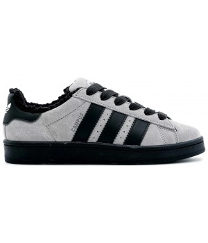 Кроссовки Adidas Campus 00s Light Grey Black с мехом