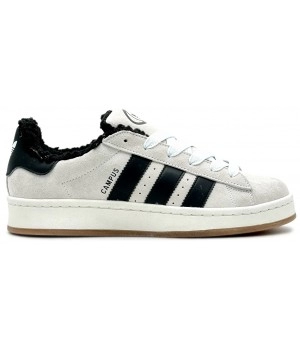 Кроссовки Adidas Campus 00s Crystal White Core Black с мехом