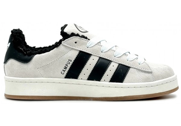 Кроссовки Adidas Campus 00s Crystal White Core Black с мехом