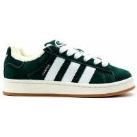 Кроссовки Adidas Campus 00s Dark Green темно-зеленые с мехом