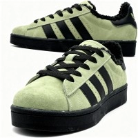 Кроссовки Adidas Campus 00s Green Black With Fur зимние