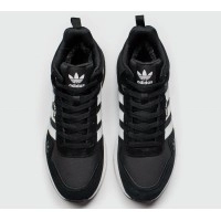 Кроссовки Adidas Retropy F2 Mid With Fur Black White