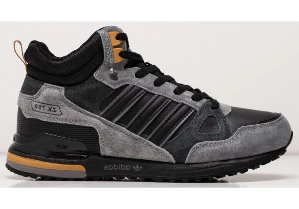 Кроссовки Adidas ZX 750 Hi Winter Grey Black Brown серые