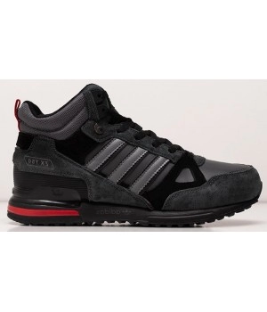 Кроссовки Adidas ZX 750 Hi Winter Grey Black Red серые