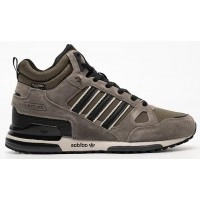 Кроссовки Adidas ZX 750 Mid Winter Grey Green серые