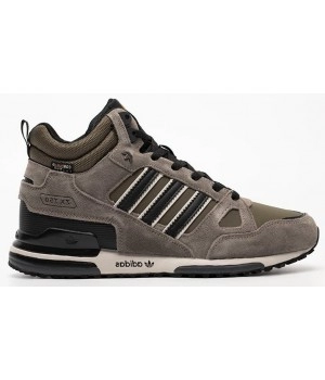 Кроссовки Adidas ZX 750 Mid Winter Grey Green серые