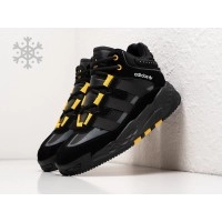Кроссовки Adidas Niteball High Winter Black Grey Yellow черные