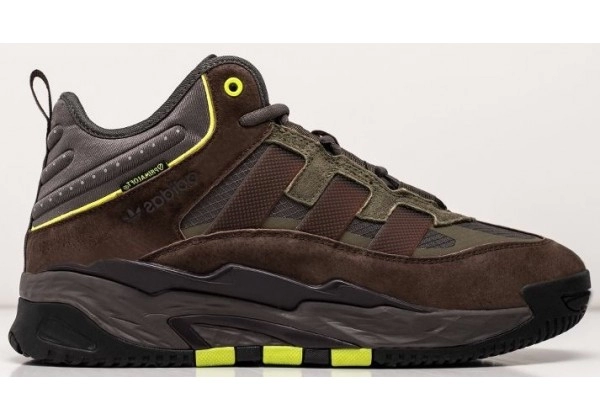 Кроссовки Adidas Niteball Hi Winter Brown Green коричневые
