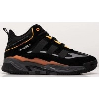 Кроссовки Adidas Niteball Hi Winter Black Grey Orange черные