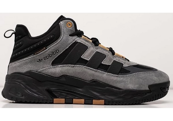 Кроссовки Adidas Niteball Hi Winter Grey Black серые