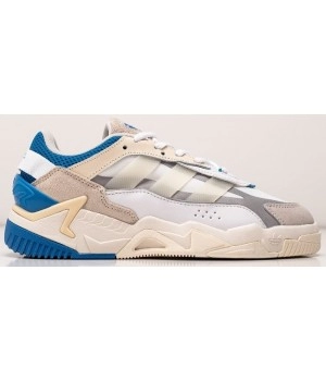 Кроссовки Adidas Niteball 2.0 Cloud White Blue Bird белые