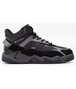 Кроссовки Adidas Niteball 2 High Winter Black Grey черные