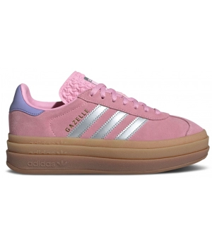 Кроссовки Adidas Gazelle Bold J True Pink Silver Purple