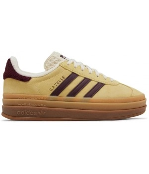 Кроссовки Adidas Gazelle Bold Almost Yellow Maroon