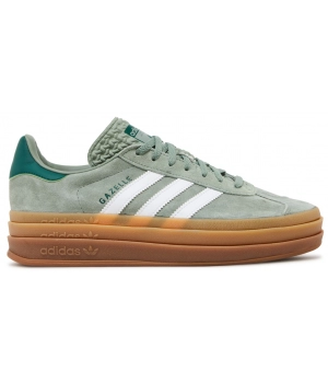 Кроссовки Adidas Gazelle Bold Silver Green Gum