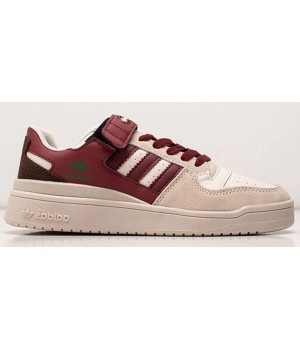 Кроссовки Adidas Forum Low Burgundy Beige White