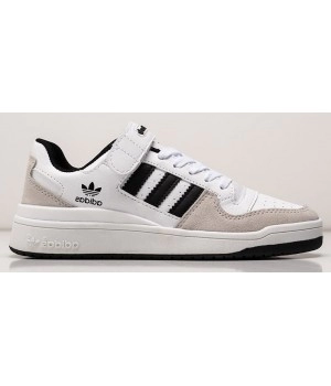 Кроссовки Adidas Forum Low White Black Beige