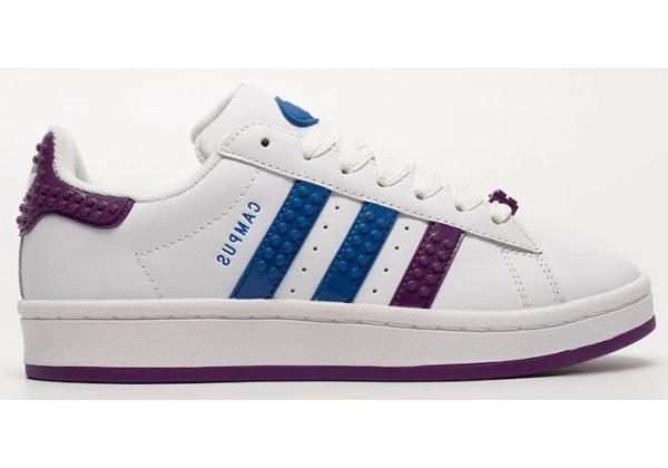 Кроссовки Adidas x LEGO x Campus WMNS Leather White Royal Blue Purple